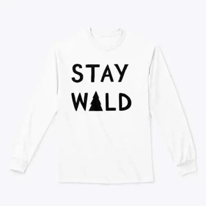 Stay Wild Calligraphic Brush Lettering Hoodie.