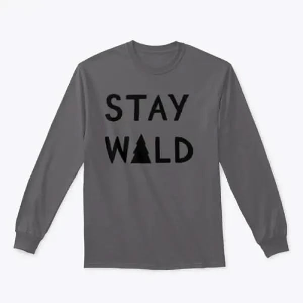 Stay Wild Calligraphic Brush Lettering Hoodie.