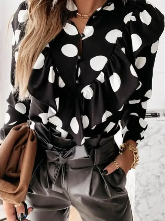 Women Blouses Long Sleeve Shirt Casual Tops.