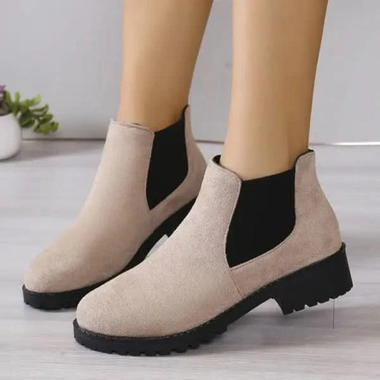 Women's Fashion Personality Chunky Heel Ankle Boots.