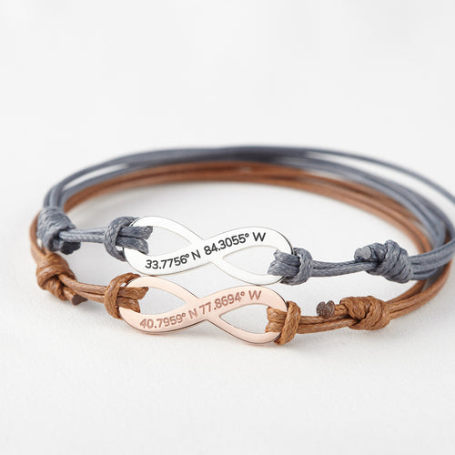 Coordinate Bracelet • GPS Coordinates • Latitude Longitude Jewelry