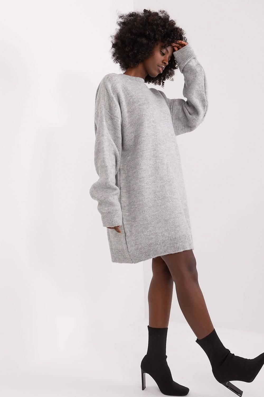 Day Dress Daydress: Badu High-Slit Elegance Gray