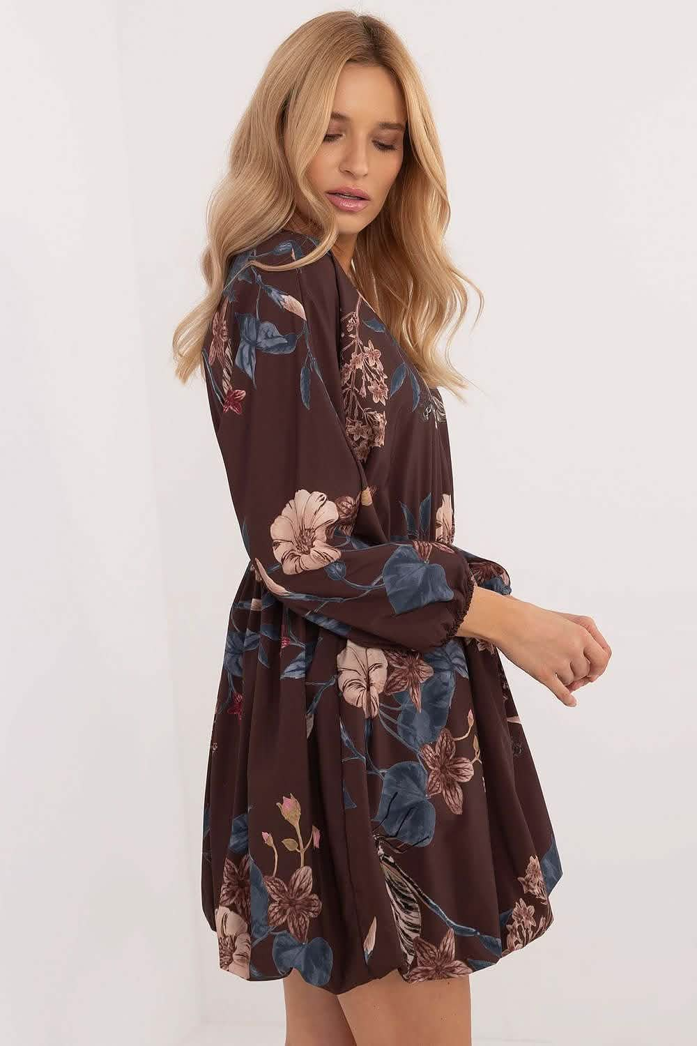 Daydress: Italy Moda Elegance Floral Brown | Sensisoft