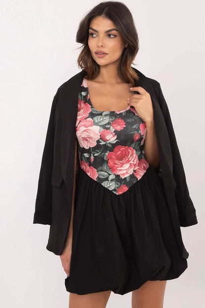 Day Dress Daydress: Italy Moda Floral Black