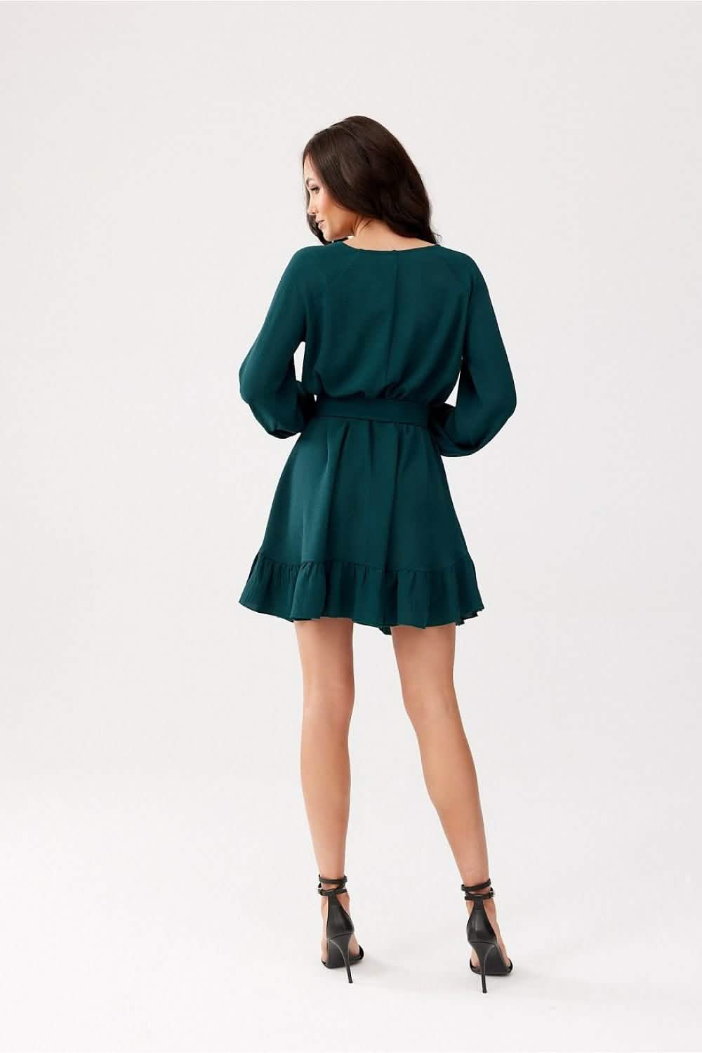 Day Dress Daydress: Roco Fashion Elegance Bright Velvet Green