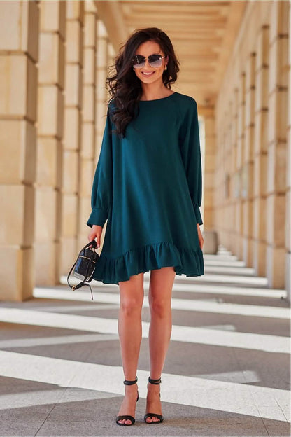 Day Dress Daydress: Roco Fashion Elegance Bright Velvet Green