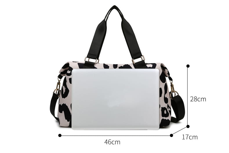 Women Travel Duffel Bag Cow Pattern Handbag