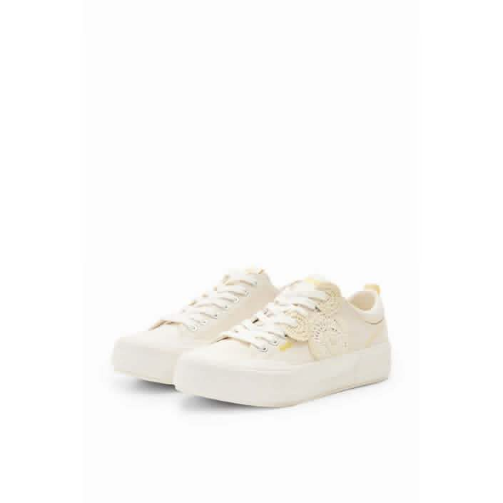 Desigual White Sneakers for Stylish Comfort and Modern Elegance