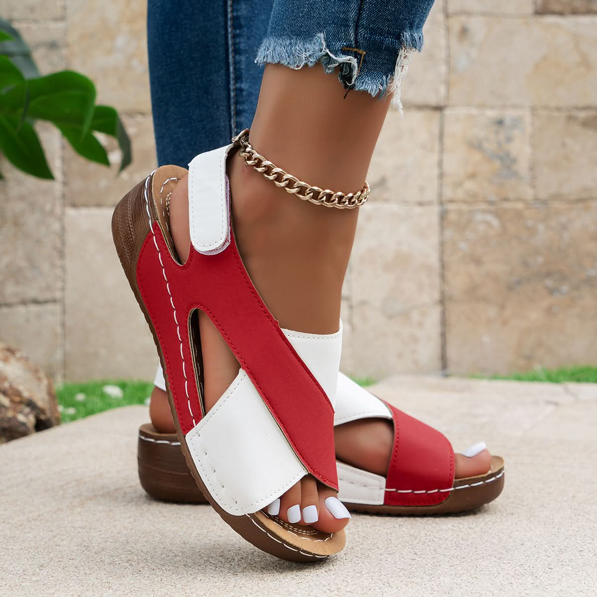 Summer Wedges Sandals Roman.