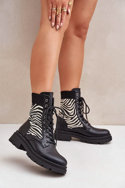 Elegant Boots | Stylish Zebra Pattern Everyday Bootie Step