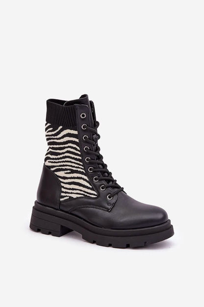 Elegant Boots | Stylish Zebra Pattern Everyday Bootie Step