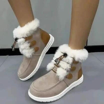 Stylish Boots Classy Winter Fashion Suede Fleece Snow Boots for Women