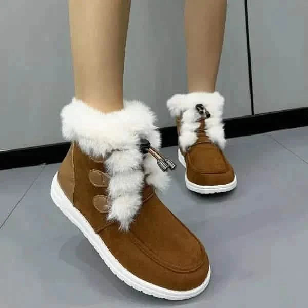 Stylish Boots Classy Winter Fashion Suede Fleece Snow Boots for Women