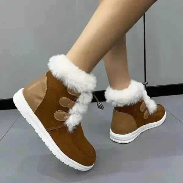 Stylish Boots Classy Winter Fashion Suede Fleece Snow Boots for Women