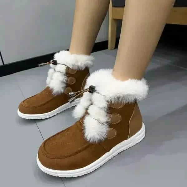 Stylish Boots Classy Winter Fashion Suede Fleece Snow Boots for Women