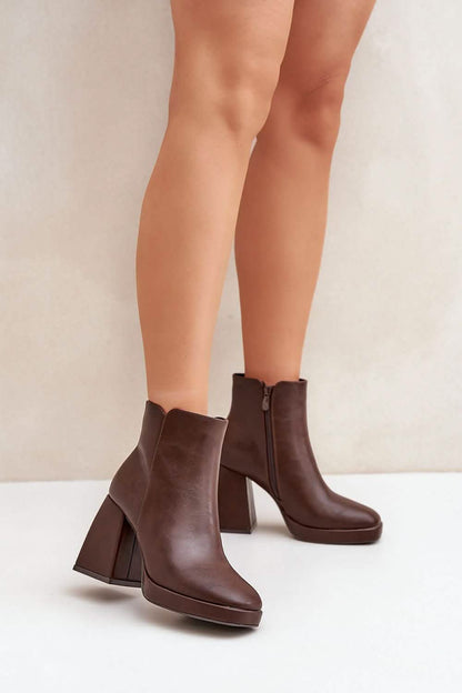 Stylish Boots Heel Boots Step: Eco Leather Ankle Boots with Insulated Comfort