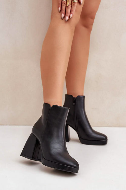 Stylish Boots Heel Boots Step: Eco Leather Ankle Boots with Insulated Comfort