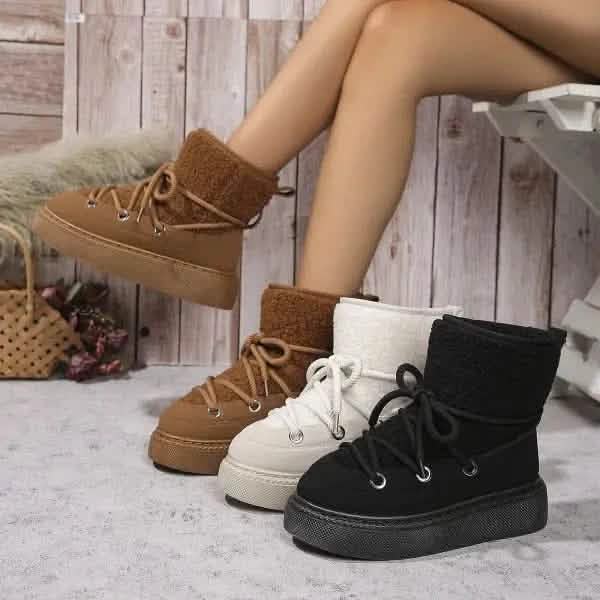 Stylish Boots Lace-up Snow Boots for Stylish Winter Warmth