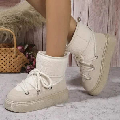 Stylish Boots Lace-up Snow Boots for Stylish Winter Warmth