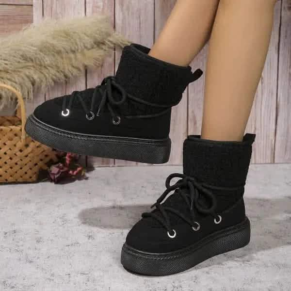 Stylish Boots Lace-up Snow Boots for Stylish Winter Warmth