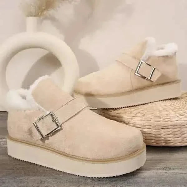 Stylish Boots Winter Buckle Snow Boots: Stylish Comfort for Chilly Days