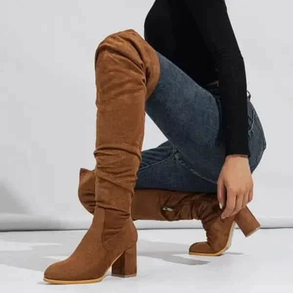 Stylish Boots Women’s Boots High-heeled: Chic Elastic Long Style for Every Occasion