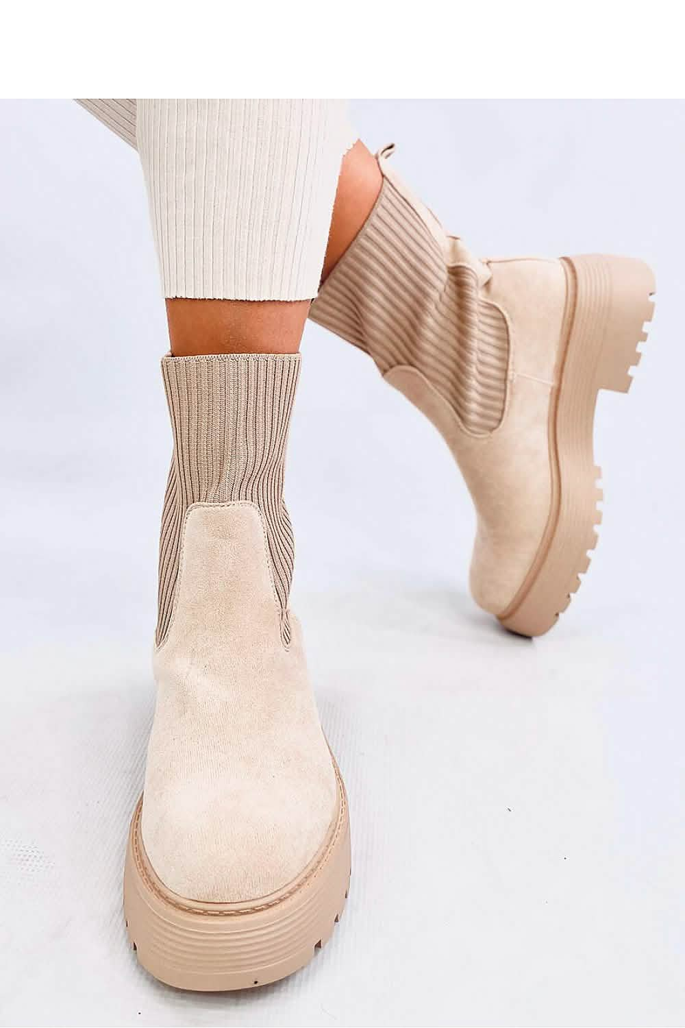 Stylish Boots Women’s Suede Boots with Unique Sock Upper and Platform Design