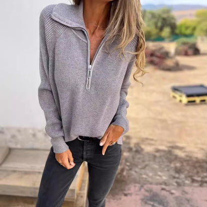 New Casual Solid Color Sweater For Women