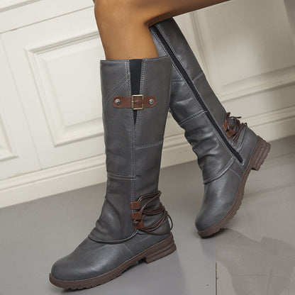 Women's High-top Fashion Leather Boots