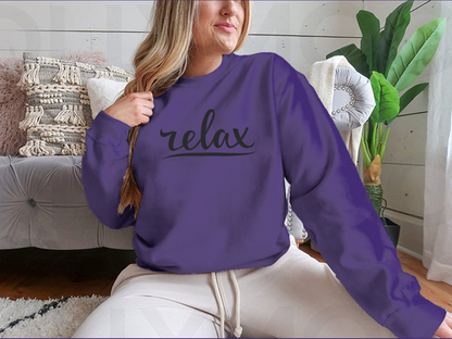 Relax Hand Lettering Design for Sweatshirt