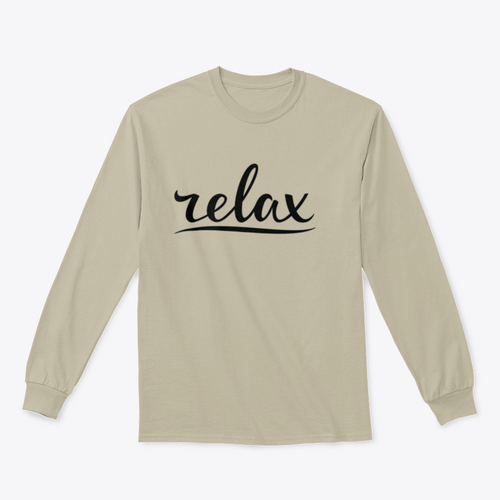 Relax Hand Lettering Design for Sweatshirt