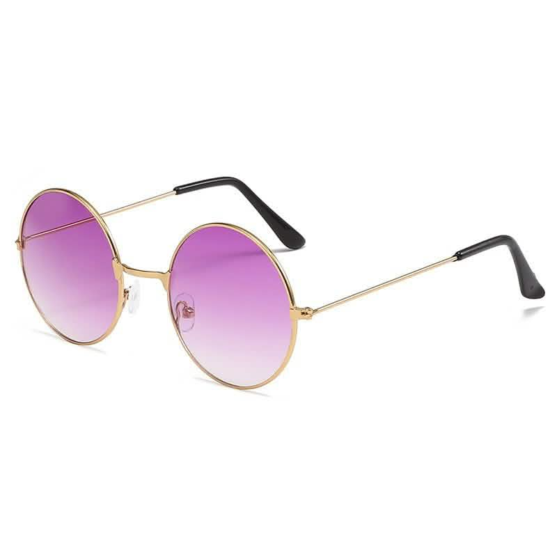 Literary Retro Round Metal Sunglasses Cross-border 7001 Marine Metal Sunglasses Color Glasses Wholesale