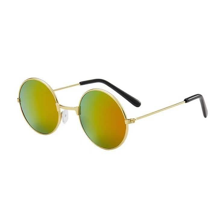 Literary Retro Round Metal Sunglasses Cross-border 7001 Marine Metal Sunglasses Color Glasses Wholesale