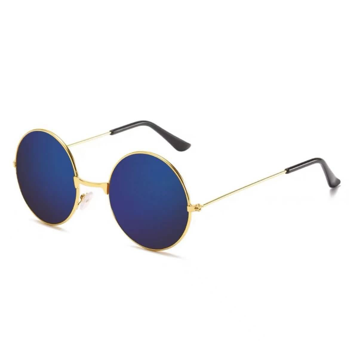 Literary Retro Round Metal Sunglasses Cross-border 7001 Marine Metal Sunglasses Color Glasses Wholesale