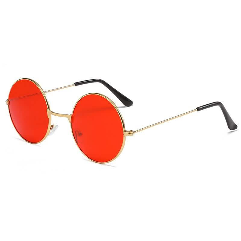 Literary Retro Round Metal Sunglasses Cross-border 7001 Marine Metal Sunglasses Color Glasses Wholesale