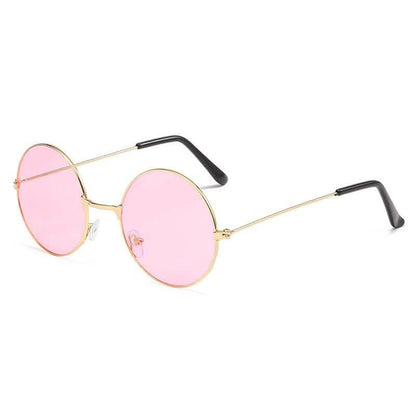 Literary Retro Round Metal Sunglasses Cross-border 7001 Marine Metal Sunglasses Color Glasses Wholesale