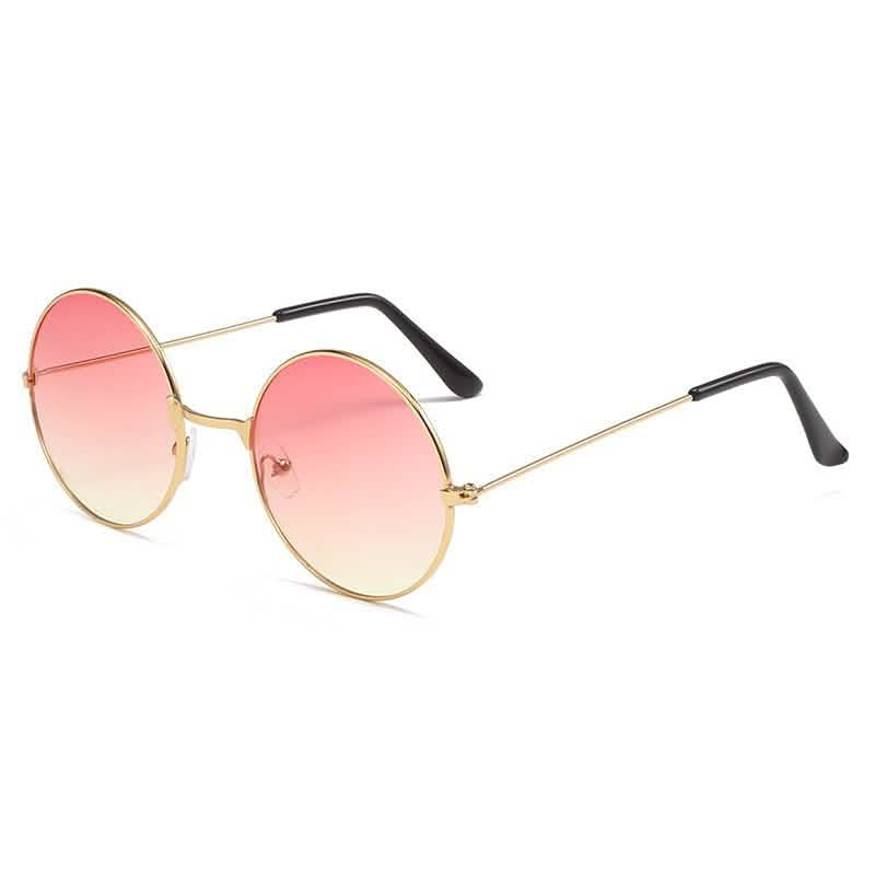 Literary Retro Round Metal Sunglasses Cross-border 7001 Marine Metal Sunglasses Color Glasses Wholesale