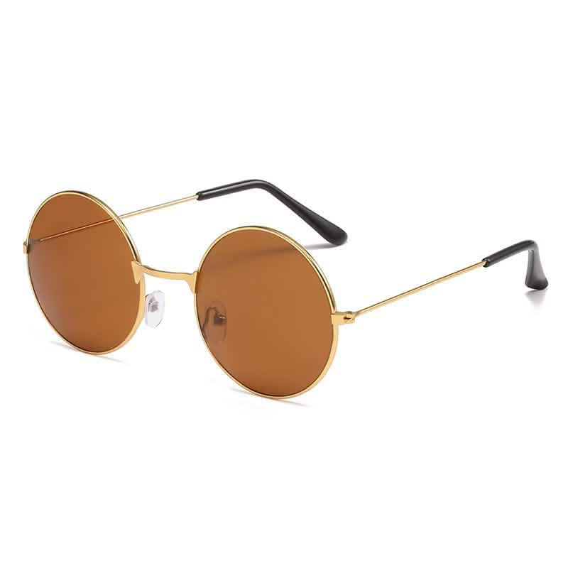 Literary Retro Round Metal Sunglasses Cross-border 7001 Marine Metal Sunglasses Color Glasses Wholesale