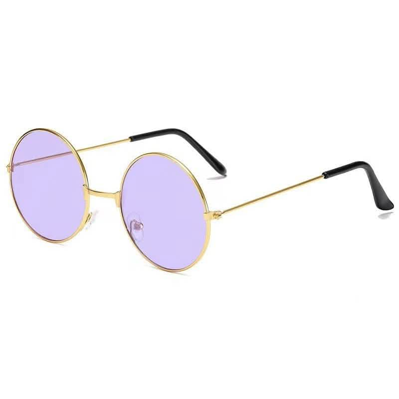 Literary Retro Round Metal Sunglasses Cross-border 7001 Marine Metal Sunglasses Color Glasses Wholesale