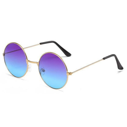 Literary Retro Round Metal Sunglasses Cross-border 7001 Marine Metal Sunglasses Color Glasses Wholesale