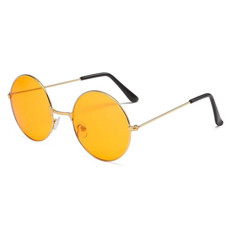 Literary Retro Round Metal Sunglasses Cross-border 7001 Marine Metal Sunglasses Color Glasses Wholesale