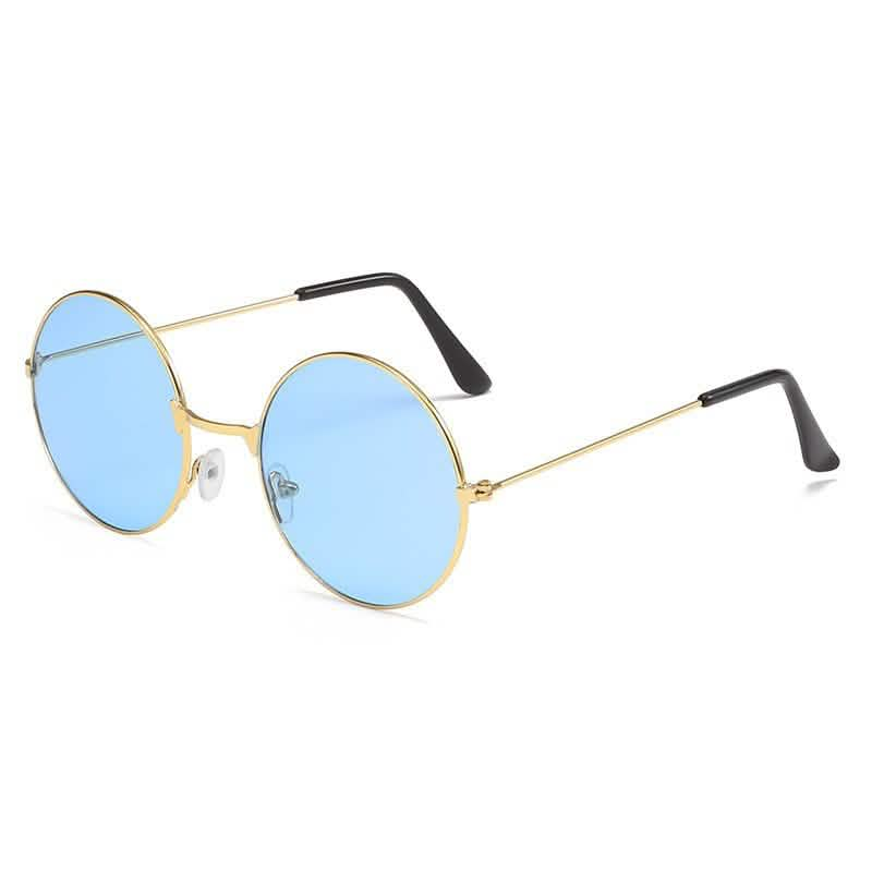 Literary Retro Round Metal Sunglasses Cross-border 7001 Marine Metal Sunglasses Color Glasses Wholesale