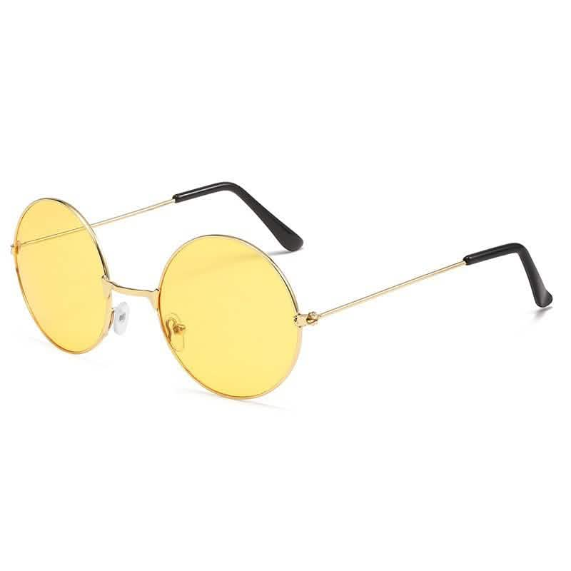 Literary Retro Round Metal Sunglasses Cross-border 7001 Marine Metal Sunglasses Color Glasses Wholesale