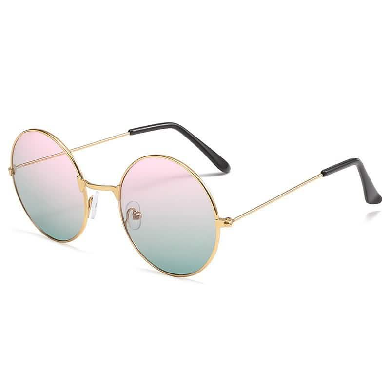 Literary Retro Round Metal Sunglasses Cross-border 7001 Marine Metal Sunglasses Color Glasses Wholesale