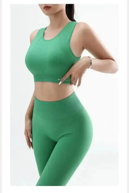 Wool sweaters Sleeveless Seamless Knitted Bra Trousers Suit for Activewear and Casual Wear Knit tops