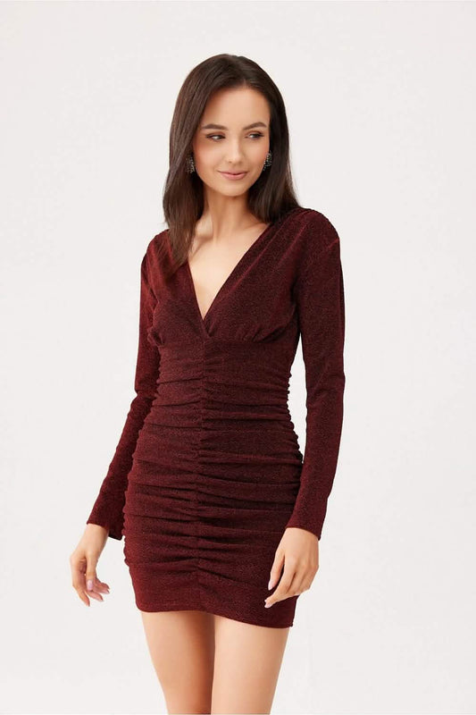 Short Dress Short dress: Roco Fashion Wine Red