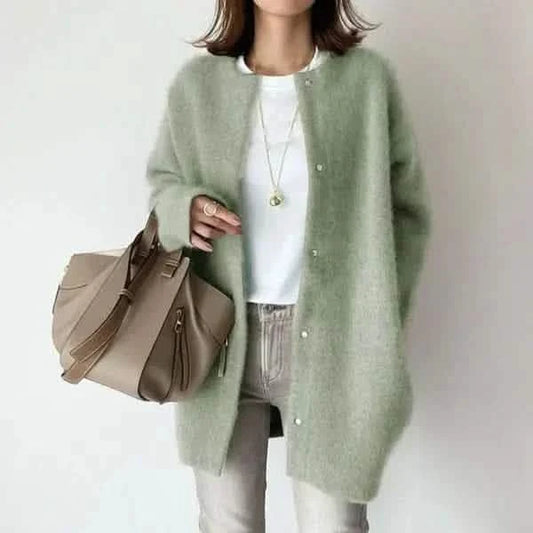 Wool sweaters Solid Color Cardigan Jacket for Timeless Elegance and Versatility Knit tops