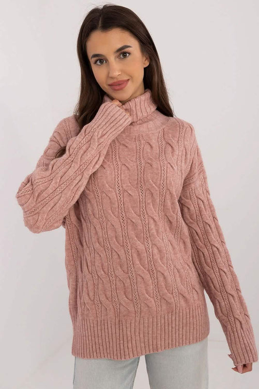 Wool sweaters Cozy Casual Turtleneck Sweater in Durable Knitwear Blend Knit tops