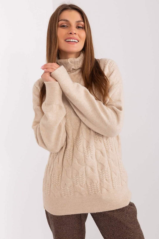 Wool sweaters Variegated Weave Texture Turtleneck Sweater for Everyday Wear Knit tops