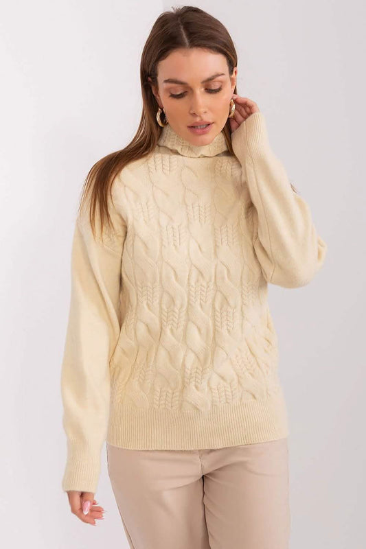 Wool sweaters Unique Variegated Weave Turtleneck Sweater for Everyday Wear Knit tops